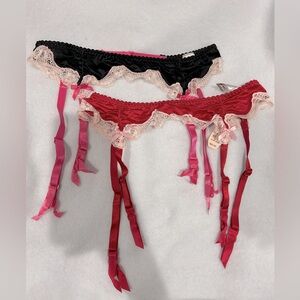 Lot of 2 Victoria Secret OS (one size) garter belts. New